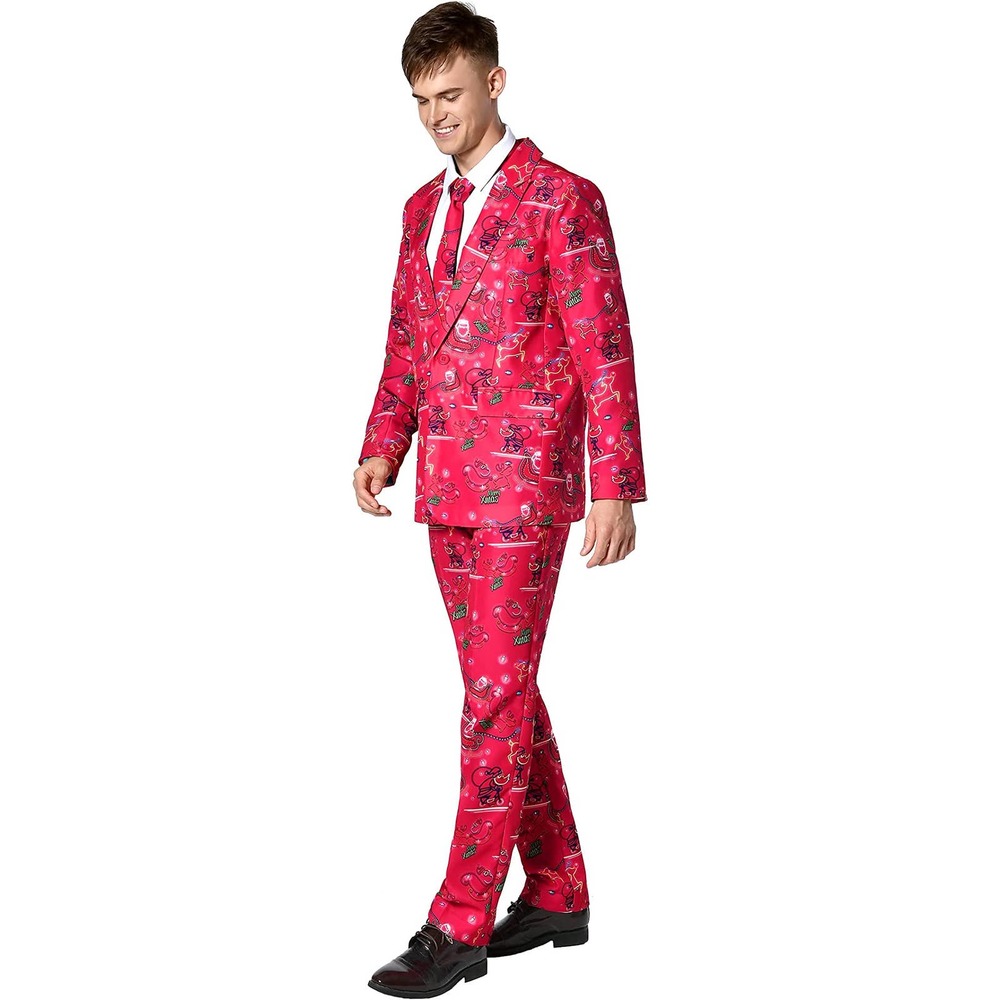 Christmas Suit Ugly Funny Costume Adults Men’s Xmas Party - Picture 2 of 9